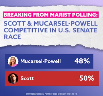 Breaking from MARIST Polling: Scott & Murcarsel-Powell competitive in U.S. Senate Race