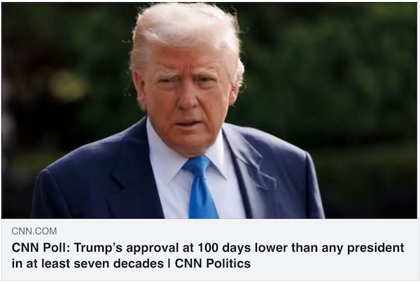 CNN Poll: Trump's approval ratings...