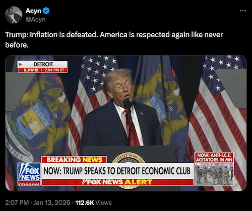 Trump: Inflating is defeated